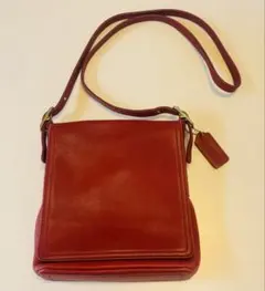 アメリカ製 COACH オールドコーチ ショルダーバッグ レッド ヴィンテージ