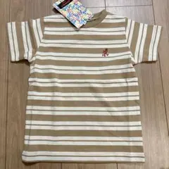 定価4400★新品 グラミチ キッズ ボーダーTシャツ ベージュ 110cm半袖のサムネイル