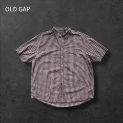 オールドギャップOLDGAP90sミニチェック半袖シャツコットンXL古着