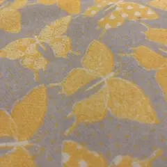 蝶柄　裏起毛ニット生地