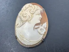 M4599 シェルカメオ　ブローチ　ヴィンテージ アクセサリー