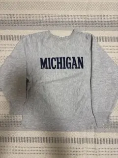 80s Champion ミシガン リバースウィーブ 染み込みプリント