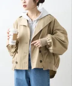 新品タグ付き　2way ZIP切替トレンチコートのサムネイル