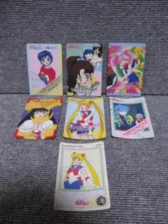 セーラームーン アマダ カードダス トレーディングカード 7枚 年代物 当時物