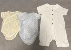 ユニクロ　UNIQLO 60cm ベビー ロンパース カバーオール 3点セット