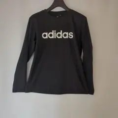 ⭐adidas（アディダス） 黒 長袖ポリエステルTシャツ Sサイズ