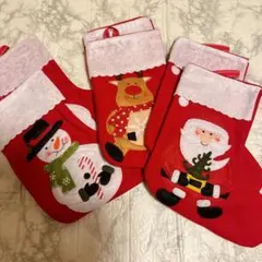 ⭐️クリスマス 6P サンタクロース 雪だる ソックス サンタ 袋 パーティ