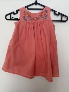 babyGAP ノースリーブワンピース パンツ付き　サーモンピンク　80㎝