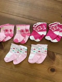 ベビー靴下 6足セット ピンク