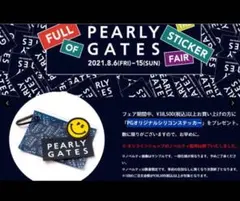 新品パーリーゲイツステッカーシリーズノベルティオリジナルリコンステッカー付ポーチ