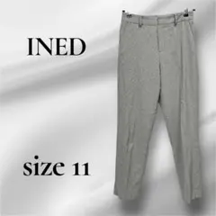 美品♡ 【INED イネド】 スラックス (11) 千鳥柄 ブラック ホワイト