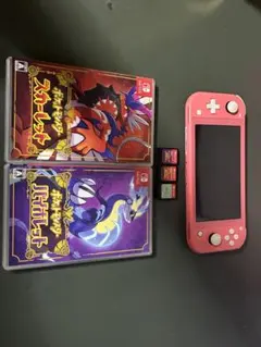 Nintendo Switch Lite ピンク + ポケモン2本セット＋どう森