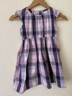 any FAMパープル系チェック ワンピース 120cm