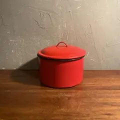 昭和レトロ 富士ホーロー 蓋付き容器 古道具 ヴィンテージ インテリア