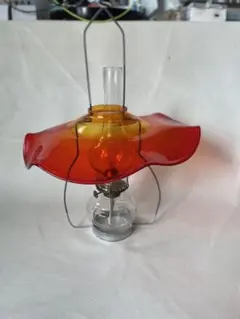 北一硝子 KITAICHI GLASS オイルランプ 青ガラス レトロ - メルカリ