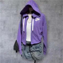 Y2K NIKE AIR ジップパーカー パープル S 平成ギャル