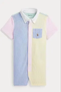 ⭐︎美品⭐︎【Ralph Lauren】ラルフローレン/ストライプロンパース12M