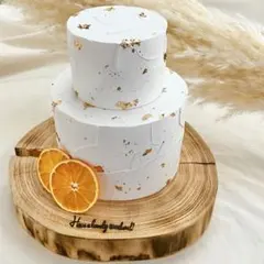 クレイケーキ　フェイクケーキ　金箔土台プレート付き