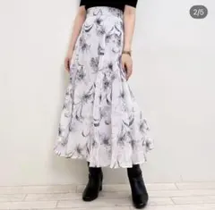 INGNI イング 花柄オーガンジースカート