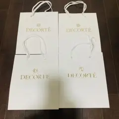 極美品 DECORTÉ ショップ袋 4枚セット ホワイト