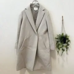BEAUTY&YOUTH チェスターコート S グレージュ ウール70%