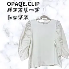 オペークドットクリップ パフスリーブトップス