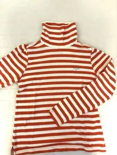 Callaway オレンジと白のストライプタートルネック