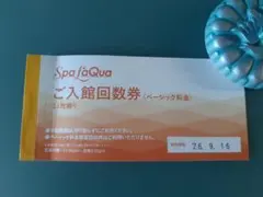 スパラクーアの ベーシック限定料金日限定入館回数券 11枚綴りの残り7回分のサムネイル