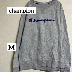 チャンピオン　薄手プルオーバースウェットトレーナー　ロゴプリントM グレー灰色