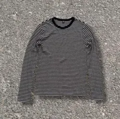 ボーダー ロンT 長袖 カットソー シティーボーイ ノームコア 古着 紺のサムネイル