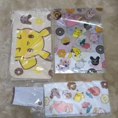 ミスド　ポケモン　ハンドタオル　トートバッグ　クリアファイル　メモ　４点セット