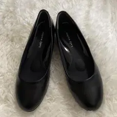 ほぼ新品アシックスLady worker ブラック パンプス23.5センチ3E