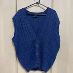 ネイビー Vネック ニットベスト