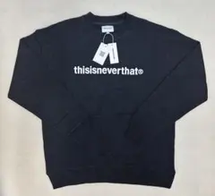美品✨thisisneverthat トレーナー　スウェット　ロゴ刺繍　黒　L 2025年最新】thisisneverthat スウェットの人気アイテム - メルカリ