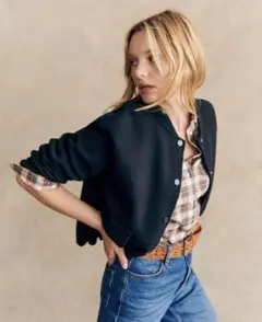 Sezane セザンヌ　ウール　SUZY ジャケット　ネイビー　36 S-M