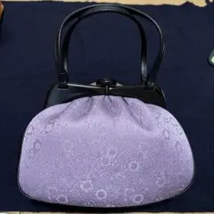 和装用バッグ 紫色 花柄