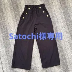 GU 黒 ボタン付き ロングパンツ