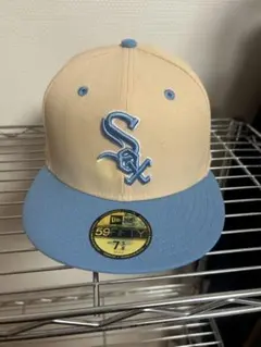 New Era 59FIFTY キャップ ベージュ/ブルー 7 18/5