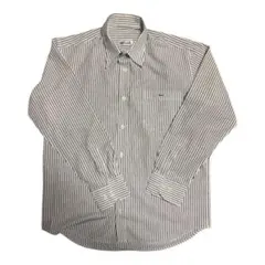 LACOSTE ストライプ 長袖シャツ　M位　1145