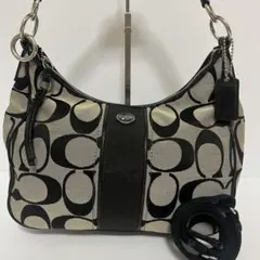 美品✨コーチ　2way ショルダーバッグ　シグネチャー キャンバス　レザー