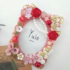 トレカケース ホイップデコ 赤 B8 硬質ケース フラワーデコ