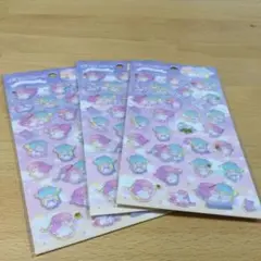 正規品　ぷくっとシール パステル　 サンリオ　リトルツインスターズ