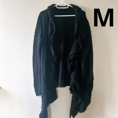 アメリカ古着　黒ニットカーディガン