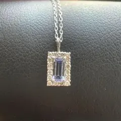 43-14/美品 タンザナイト0.74ct ダイヤ計0.27ct ネックレス - メルカリ