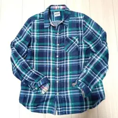 CUBE SUGAR チェック柄長袖ネルシャツ1233番