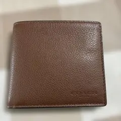 COACH 二つ折り財布 ブラウン レザーのサムネイル