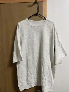 無印良品　ライトスウェットクルーネック五分袖Tシャツ　グレー色　XLサイズ