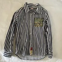 ジャンクストア　140 ストライプシャツ　長袖　F.O kids 迷彩
