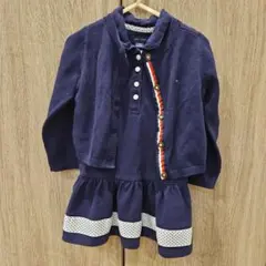 24M 80㎝　トミーヒルフィガー　ノースリーブワンピース カーディガン　セット