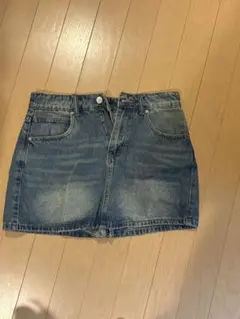 デニムミニスカート ウォッシュ加工